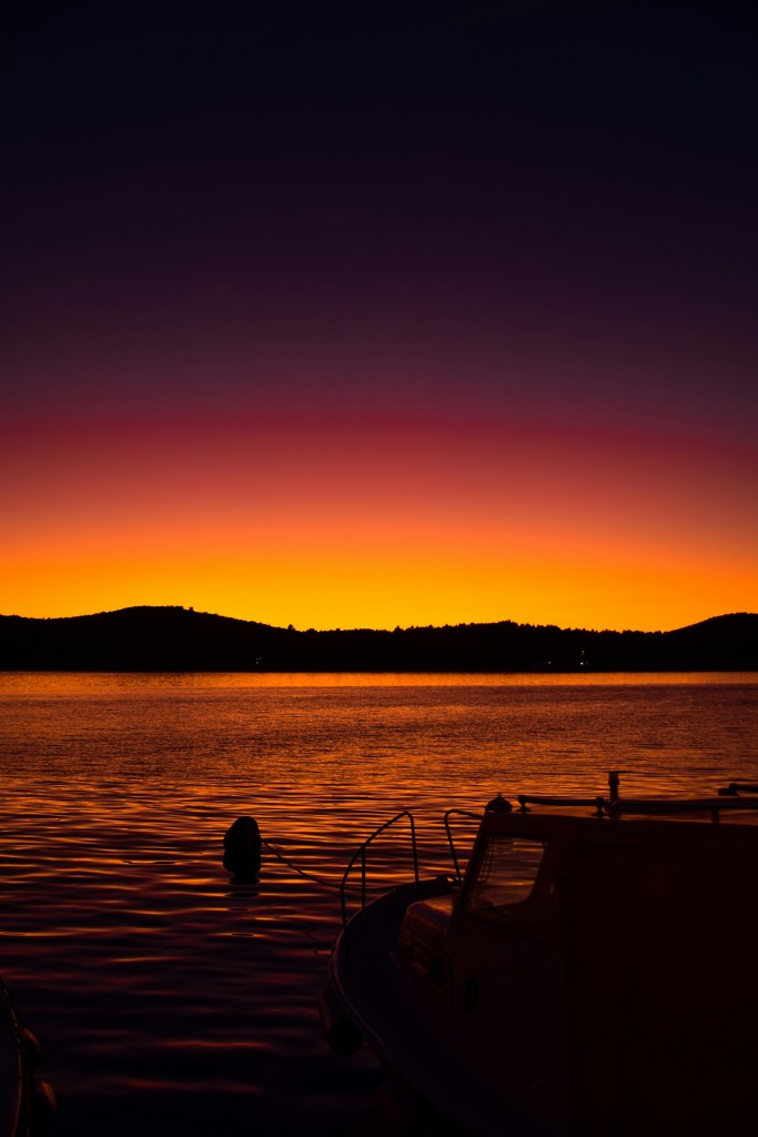 Golden hour paddle in the Šibenik Channel