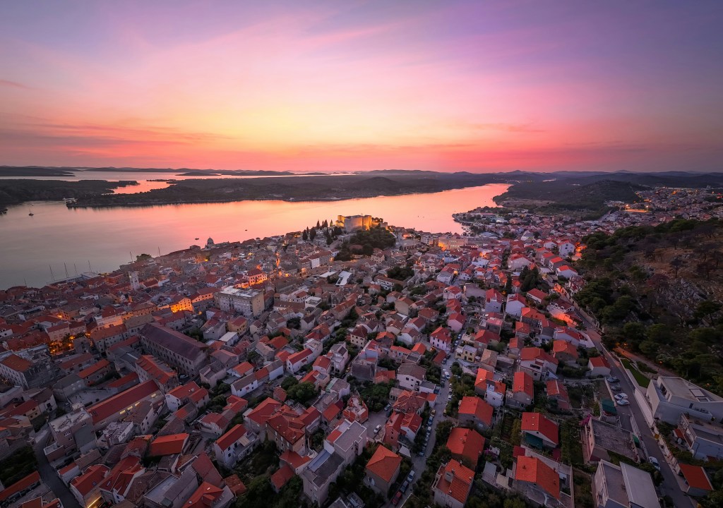 Sunset over Šibenik